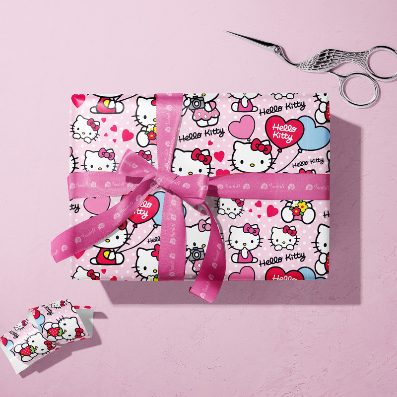 کاغذ کادو صدفی طرح کیتی بسته 2 عددی