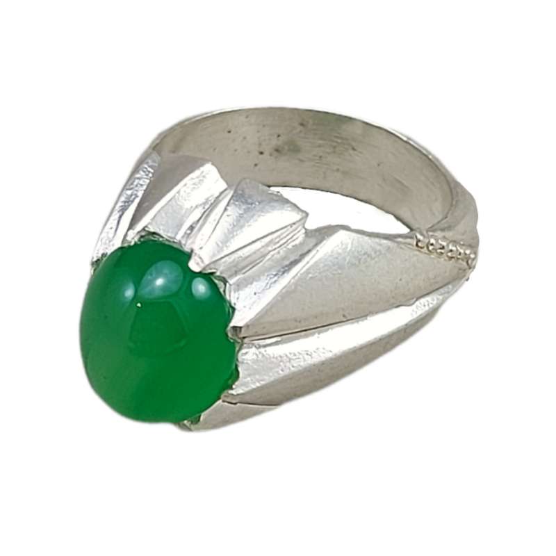 انگشتر نقره مردانه مدل عقیق