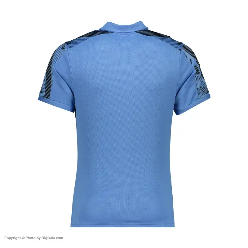 پولوشرت آستین کوتاه ورزشی مردانه مکرون مدل راک رنگ آبی