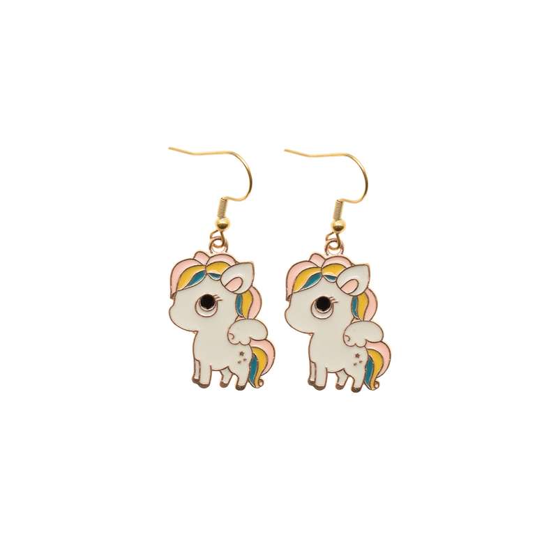 گوشواره دخترانه دلنار گالری مدل یونیکورن