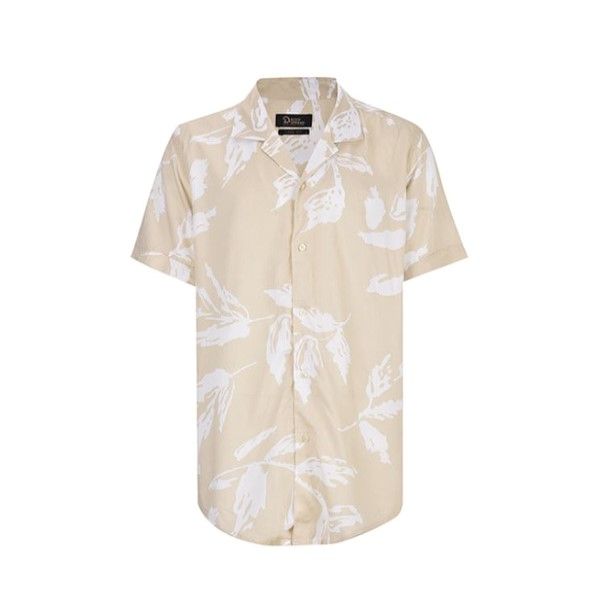 پیراهن آستین کوتاه مردانه بادی اسپینر مدل هاوایی 2726 کد 1 رنگ کرم -  - 1