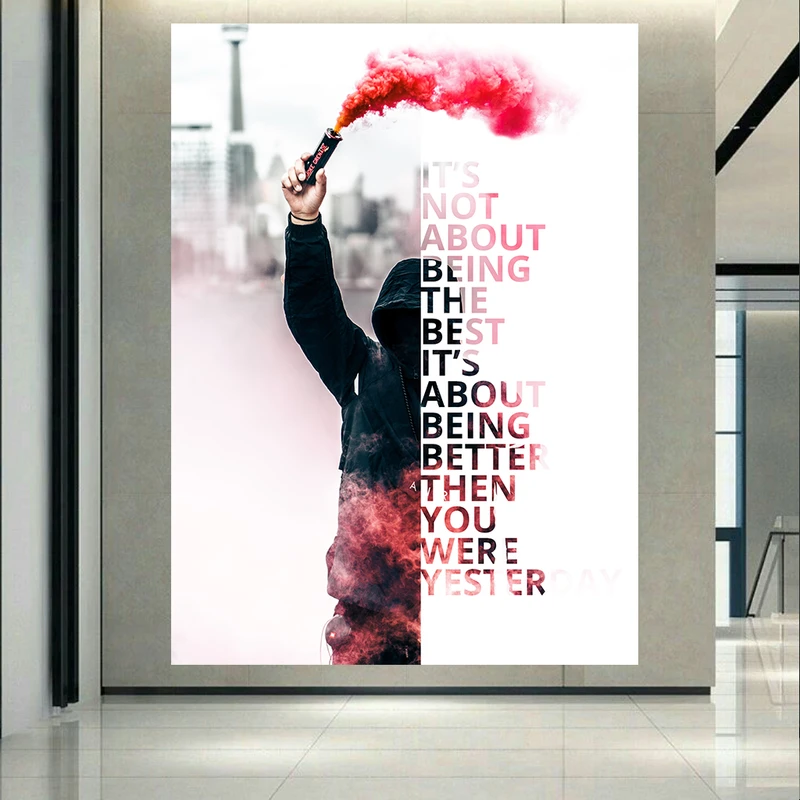 پوستر پارچه ای طرح انگیزشی مدل تایپوگرافی کد AR18170