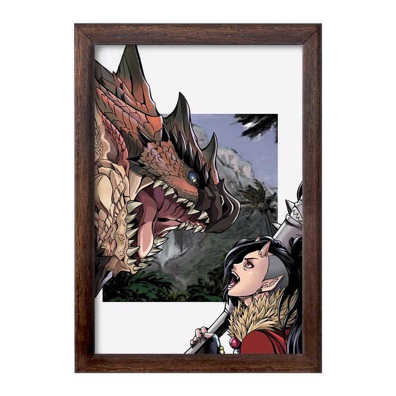 تابلو خندالو طرح بازی شکارچی هیولا (Monster Hunter) کد 33261