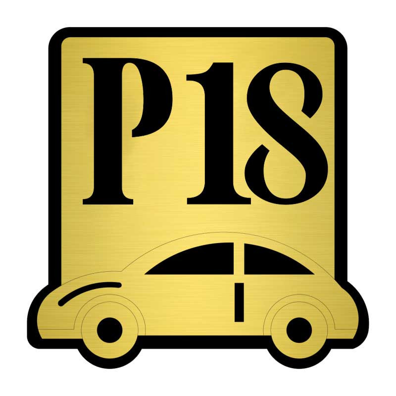 تابلو نشانگر کازیوه طرح پارکینگ شماره 18 کد P-BG 18