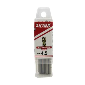مته کبالت زیناکس کد YP-HSS-DIN338-4.5MM سایز 4.5 میلی متر مجموعه 10 عددی