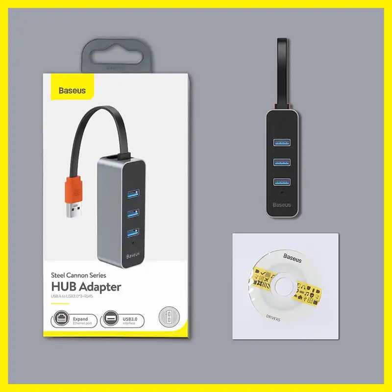 هاب 4 پورت USB3.0 باسئوس مدل CAHUB-AH0G