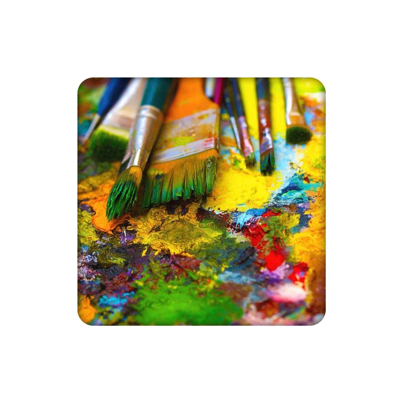 زیرلیوانی طرح قلمو رنگ روغن کد 2365783