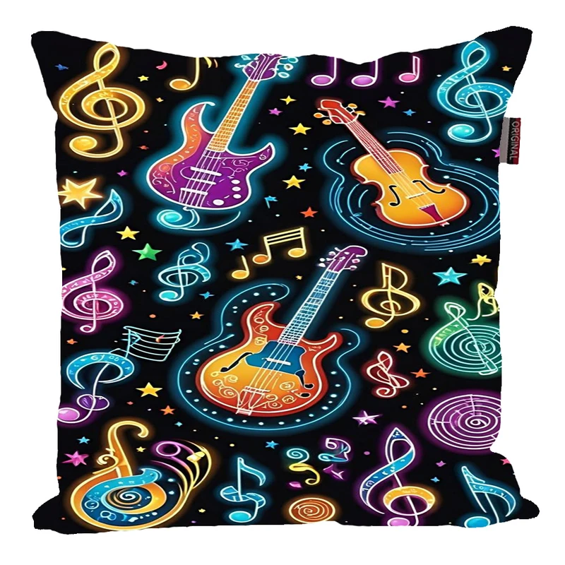 کوسن پاد آفرین مدل فانتزی طرح گیتار رنگی کد P40