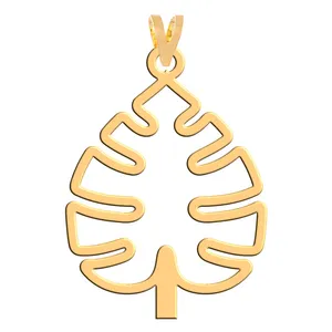 آویز گردنبند طلا 18 عیار زنانه فرشته مدل برگ WNL-000251