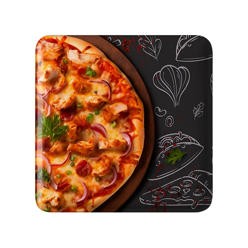 مگنت خندالو طرح پیتزا Pizza مدل مربعی کد 31086