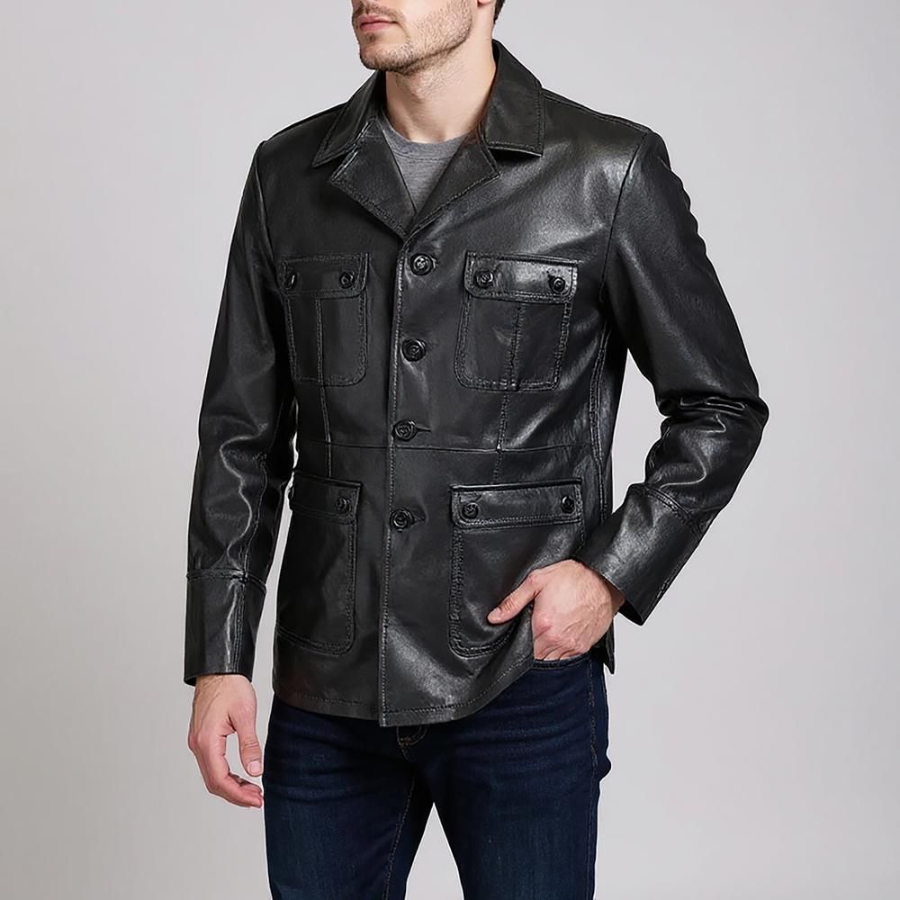 کت چرم مردانه چرم مشهد مدل M0579 -  - 1