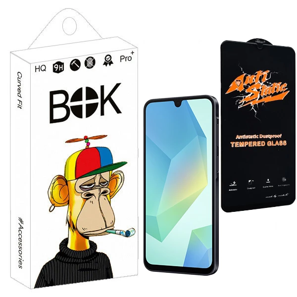 محافظ صفحه نمایش انتی‌استاتیک بوک مدل Antistatic Clear مناسب برای گوشی موبایل سامسونگ GALAXY A16