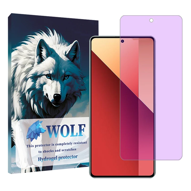 محافظ صفحه نمایش ضد اشعه بنفش ولف مناسب برای گوشی موبایل شیائومی Redmi Note 13 Pro