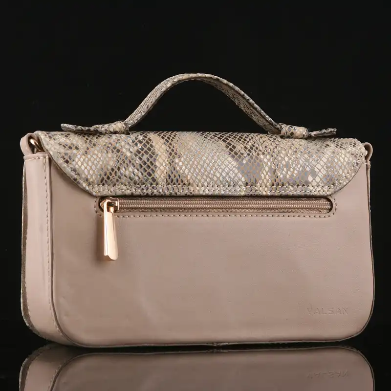 کیف دوشی زنانه چرم یلسان مدل رسپینا کد 2-RSP-037-RTGN