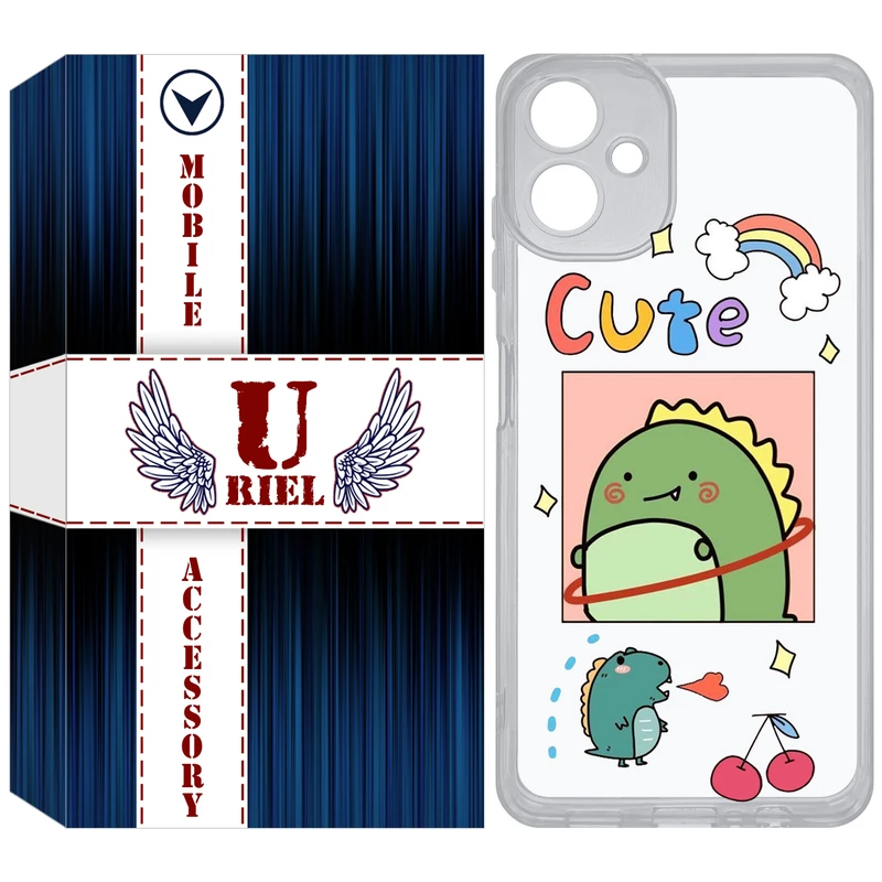 کاور یوریل مدل Clear کد 20 طرح دایناسور مناسب برای گوشی موبایل سامسونگ Galaxy A06