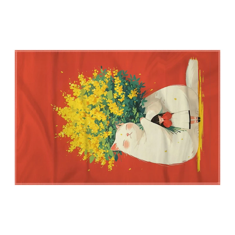 کاغذ کادو ترمه طراحان ایده مدل گربه و دختر کد strm1061