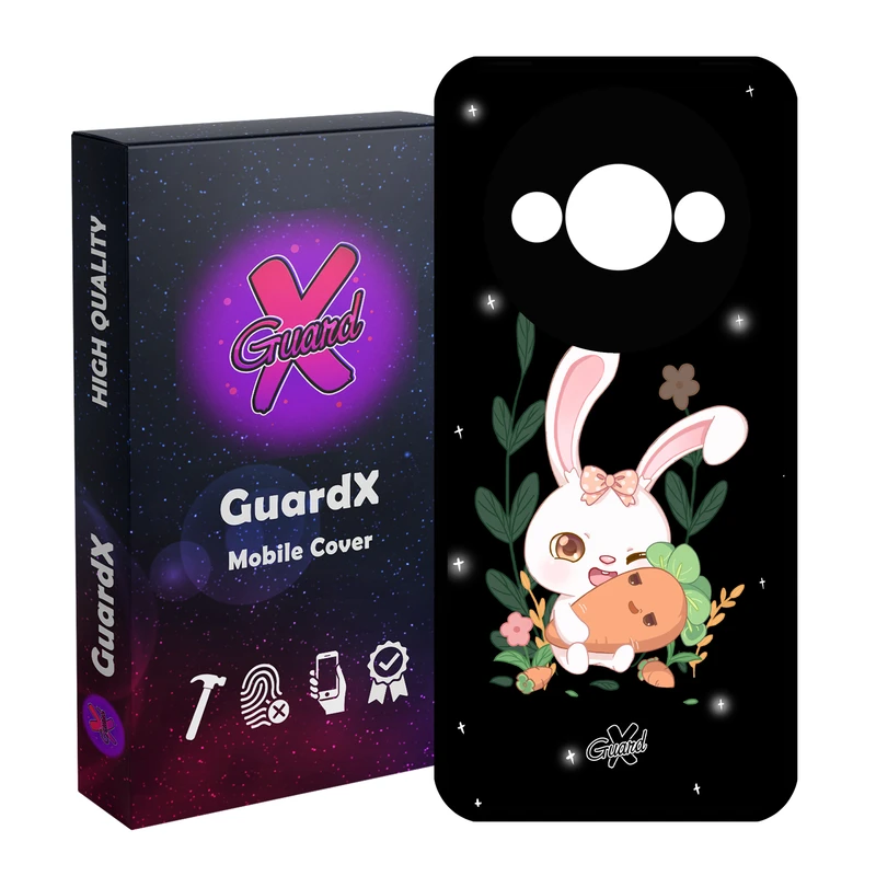 کاور گارد ایکس طرح خرگوش مدل Glass10309 مناسب برای گوشی موبایل شیائومی Redmi A3 4G/ A3X 4G/ Poco C61
