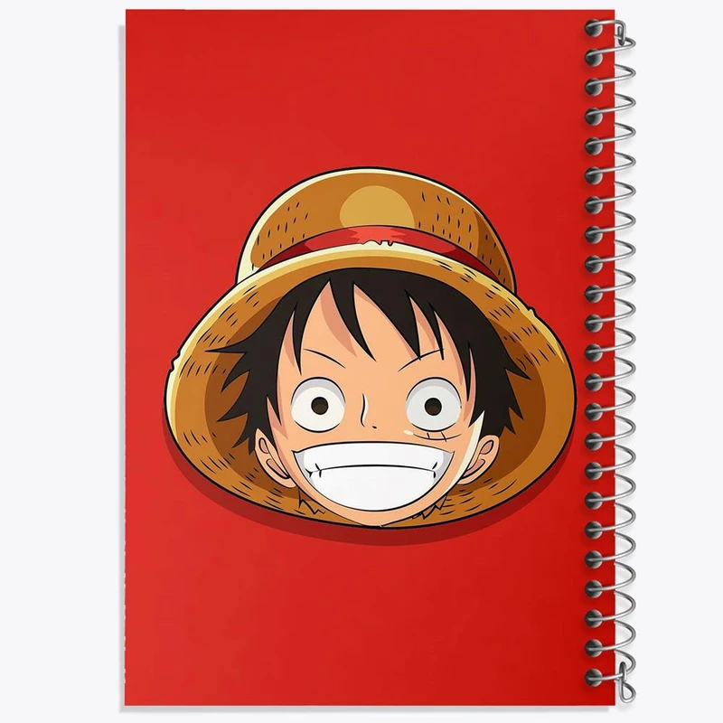 دفتر ژورنال نویسی 50 برگ خندالو مدل نقطه ای طرح لوفی انیمه وان پیس One Piece کد 10534