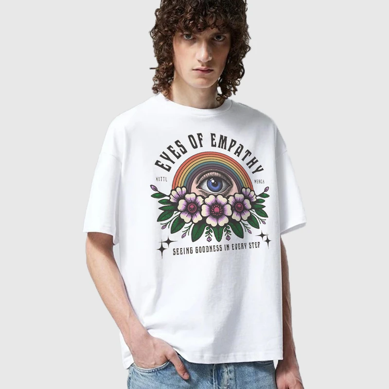 تی شرت آستین کوتاه مردانه مدل تک چشم دارک استایل جوانان z507