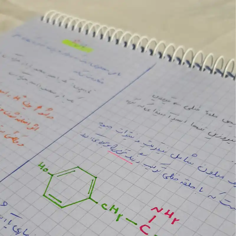دفتر شطرنجی 100 برگ طرح Chemistry