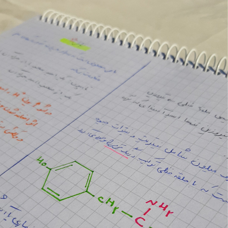 دفتر شطرنجی 200 برگ طرح فيزيک