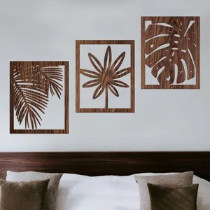 دیوارکوب مدل برگ مجموعه 3 عددی