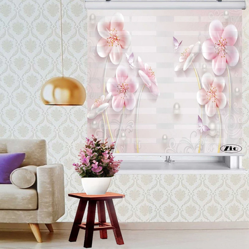 پرده زبرا زیو کد 3D1356 سایز 150x150 سانتی متر