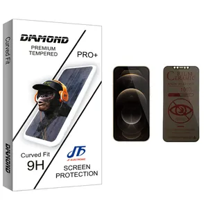 JF Diamond glass Privacy Screen Protector For Apple اپل iPhone 12 Pro Max