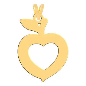 آویز گردنبند طلا 18 عیار زنانه فرشته مدل قلب و هلو  WNL-000371