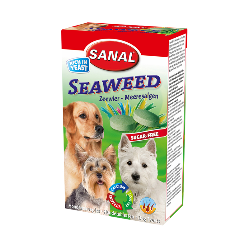 مکمل غذای سگ سانال مدل Seaweed tablets وزن 100 گرم