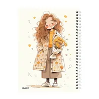 دفترچه یادداشت 50 برگ آلبالو مدل دختر فانتزی کد 1137