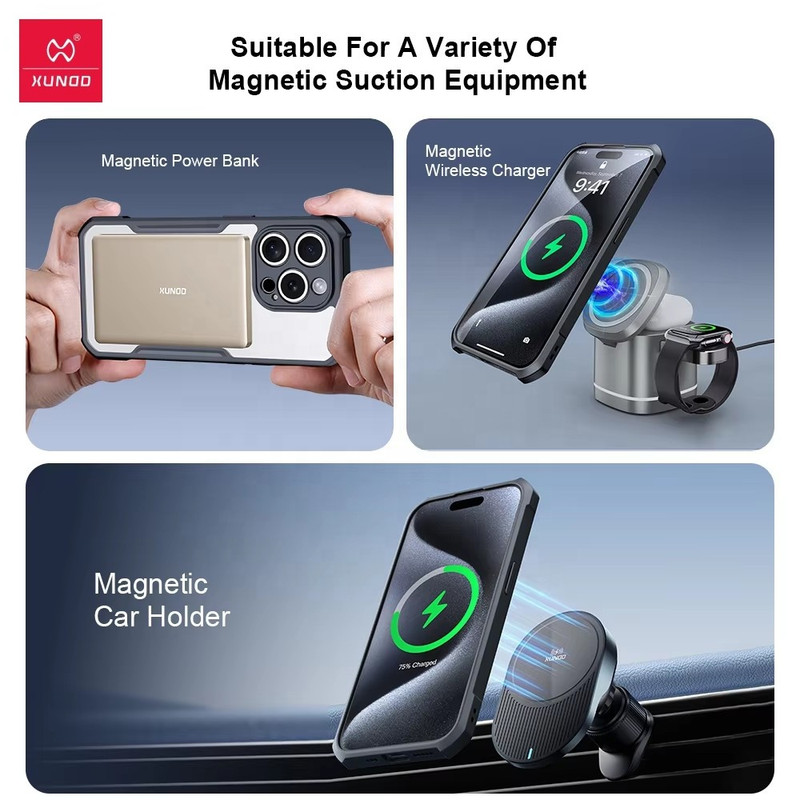 کاور اپیکوی مدل Xundd Rotating 360 Magnetic مناسب برای گوشی موبایل اپل  iPhone 17 Pro Max