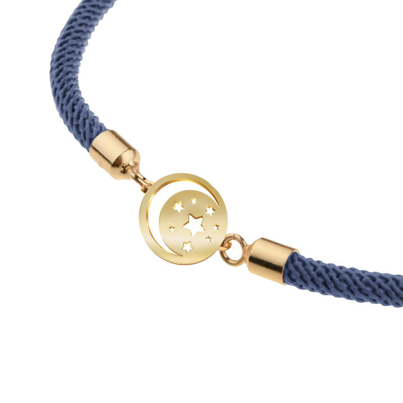 دستبند طلا 18 عیار زنانه مدوپد مدل ماه و ستاره کد D12-10345