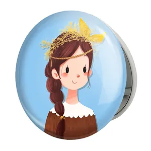 آینه جیبی خندالو طرح دخترانه مدل تاشو کد 25634 