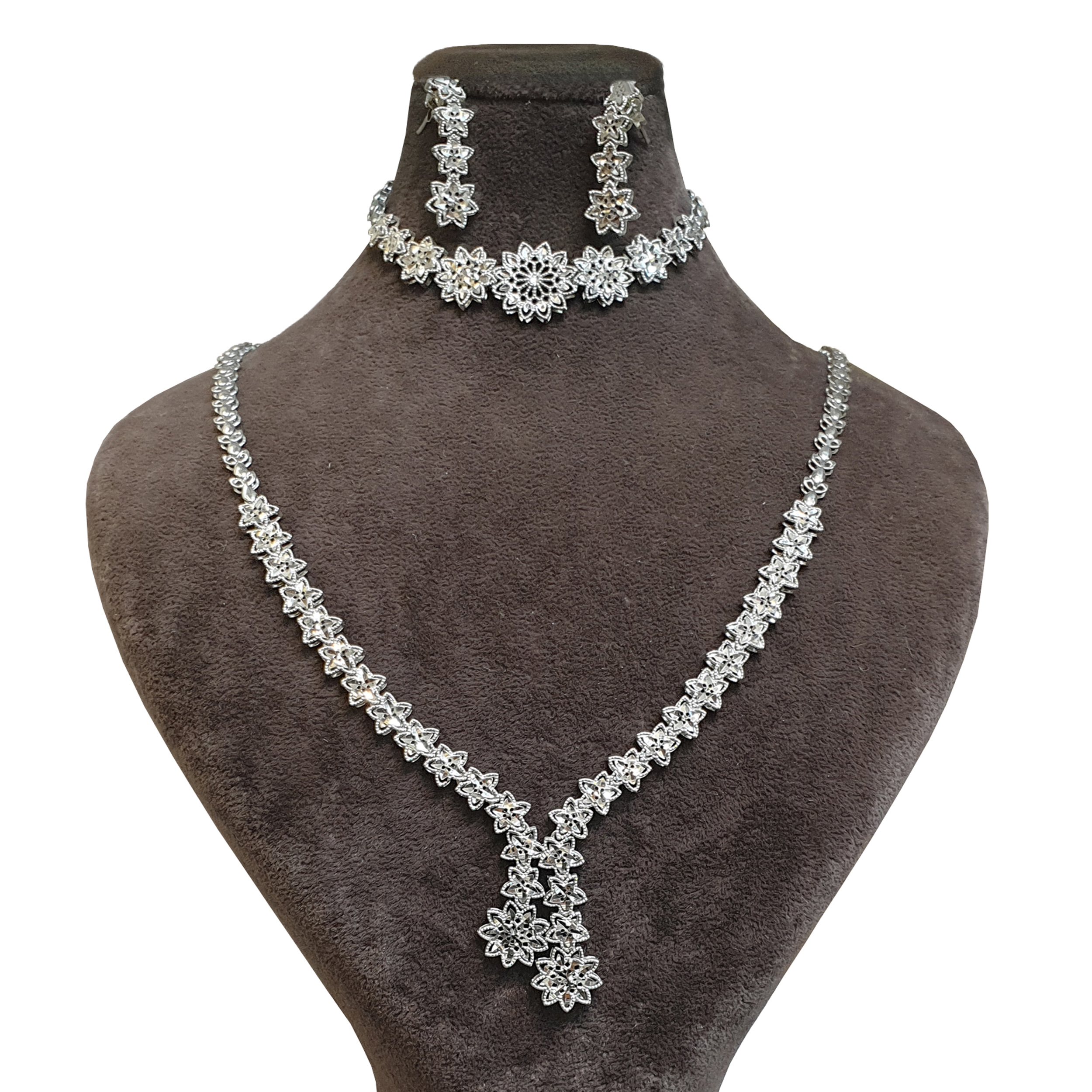 نیم ست نقره زنانه مدل zx-34x