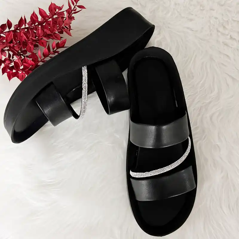 دمپایی زنانه مدل قایقی نگین کد 2350000