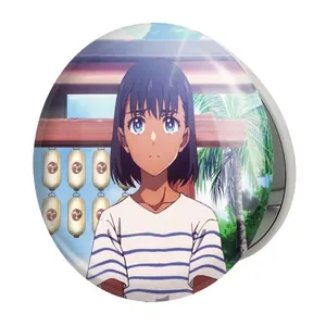 آینه جیبی خندالو طرح میو انیمه سامرتایم رندرینگ مدل تاشو کد 24231 