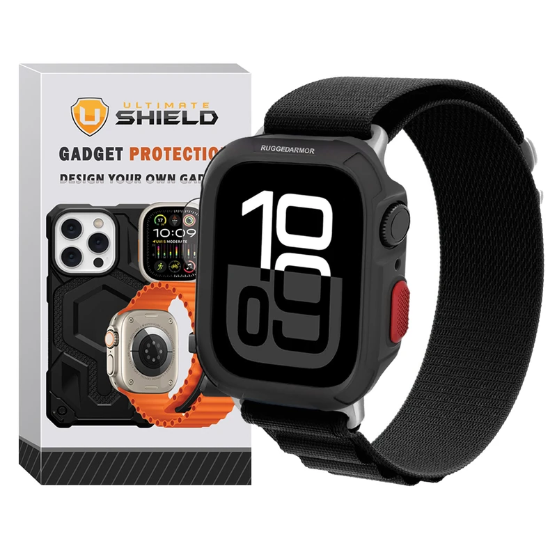بند آلتیمیت شیلد مدل Alpine Rugged مناسب برای اپل واچ Series SE 2022 40mm / SE 2021 40mm / Series 5 40mm / Series 6 40mm / Series 4 40mm به همراه کاور