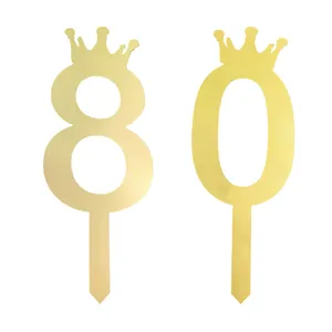 تاپر کیک هانستو مدل عدد 80 کد TPN80 بسته 2 عددی