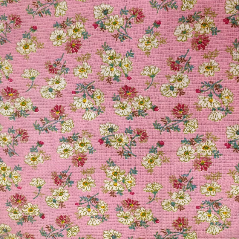 پارچه آشپزخانه عرض 1.4 متر مدل شکوفه 4 رنگ صورتی