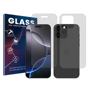 Glass Shield model matte screen protector suitable for Apple Iphone 16 Pro Max mobile phone Along with the phone back protector