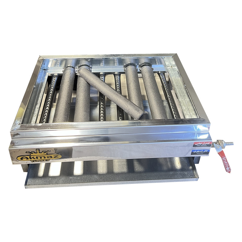کباب پز آکماز مدل 8 شعله steel کباب پز آکماز مدل 8 شعله steel