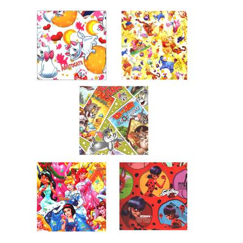 کاغذ کادو مدل کارتونی مجموعه 5 عددی