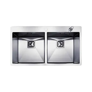 سینک ظرفشویی استیل توکار دو لگنه توربولاین مدل FD34