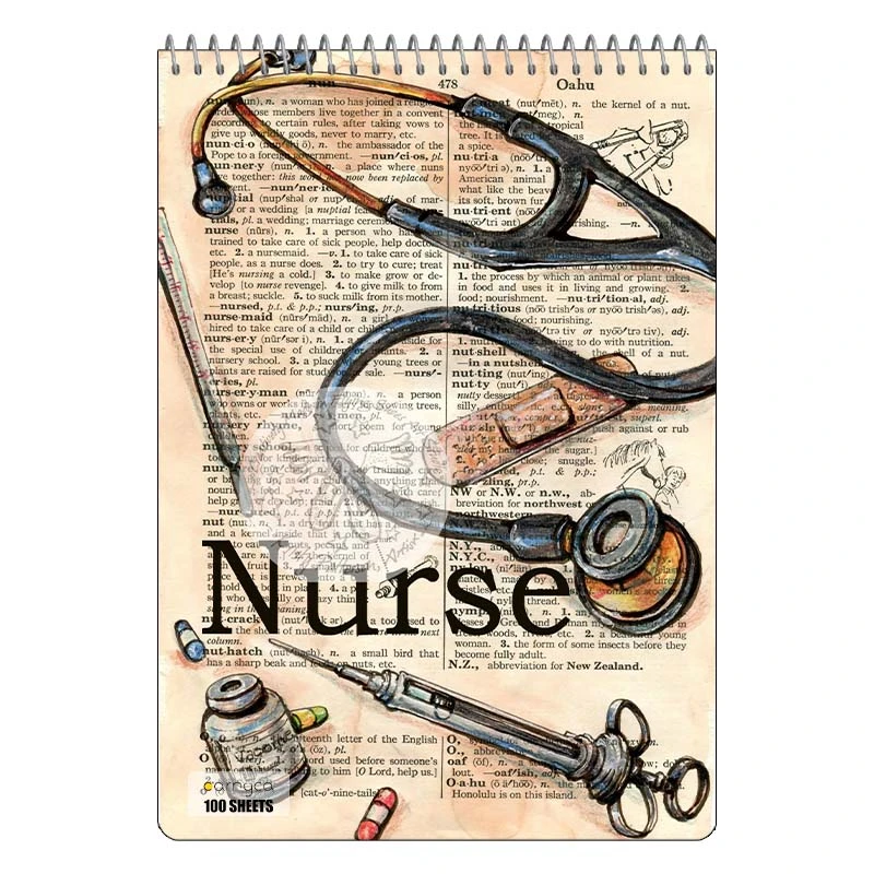 دفتر شطرنجی 100 برگ کارنیکا طرح روزنامه وینتج Vintage Newspaper کد 94046