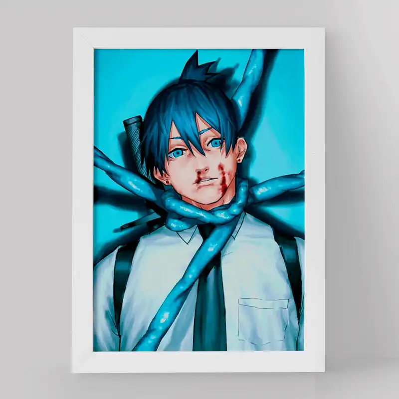 تابلو خندالو مدل هایاکاوا انیمه مرد اره ای کد 17893