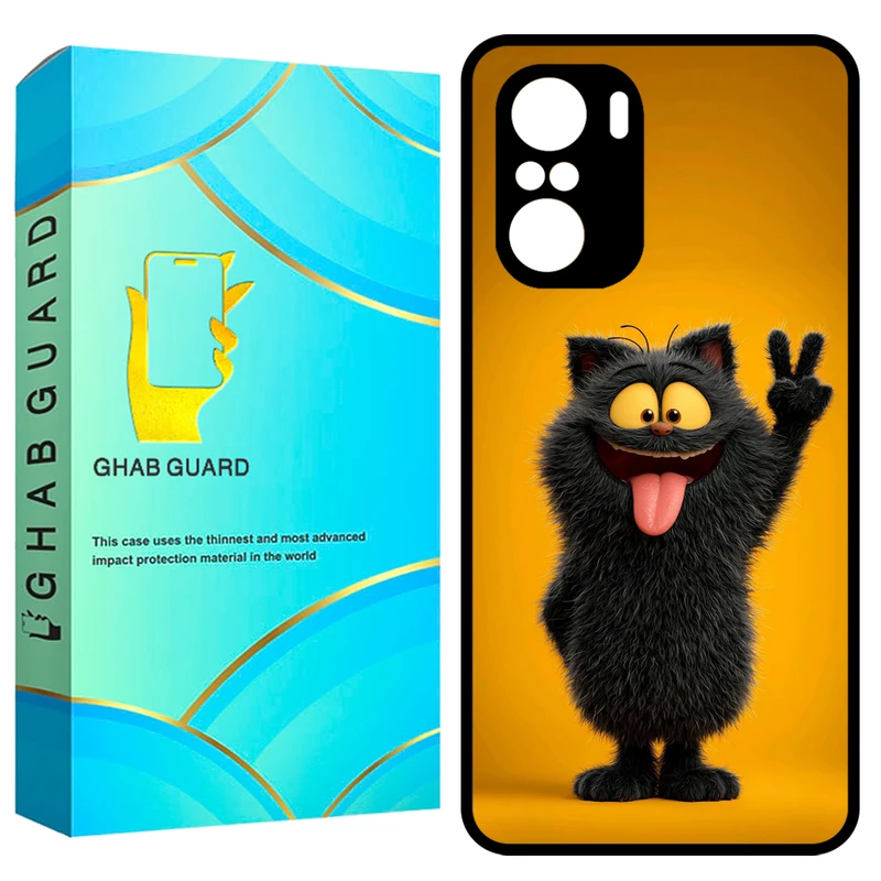 کاور قاب گارد طرح گربه مدل GCHPF3 مناسب برای گوشی موبایل شیائومی Poco F3 / Redmi K40 / Redmi K40 Pro