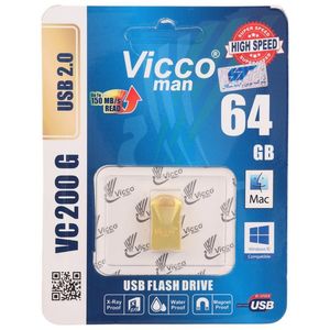 فلش مموری ویکومن مدل فلش 64 گیگ ویکومن Vicco Man VC400 OTG Type-C USB3.1 ظرفیت 64 گیگابایت