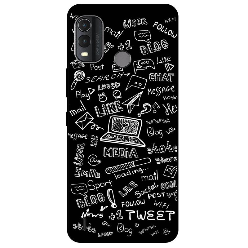 کاور مگافون طرح رسانه های اجتماعی مدل 1898 مناسب برای گوشی موبایل نوکیا G11 Plus     