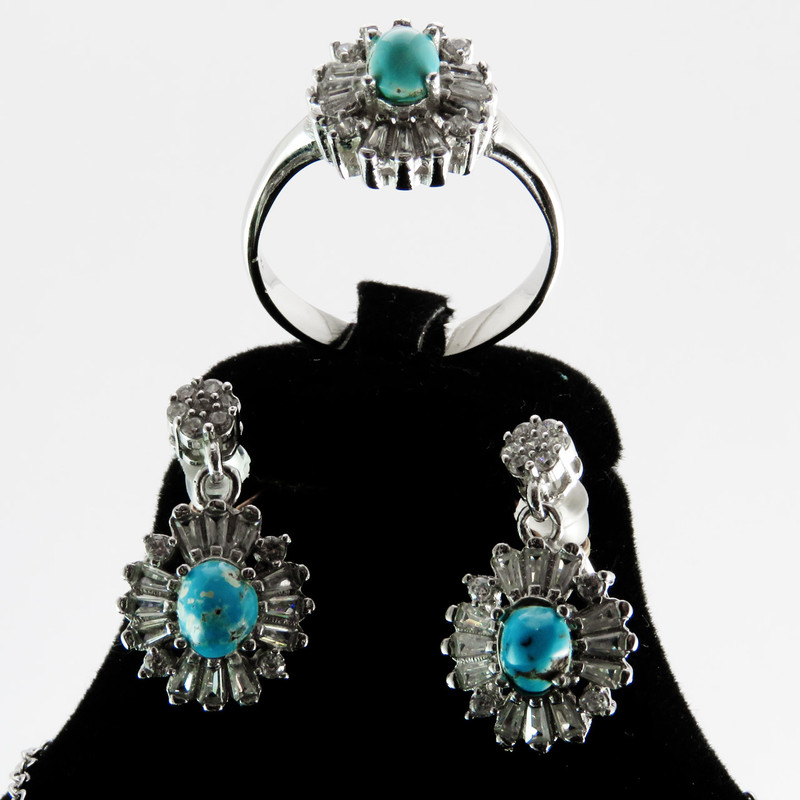 نیم ست نقره زنانه کد AV015